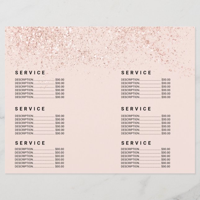 Makeup hair rose glitter pastel blush pink price (Front)