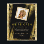 Makeup Hair Salon Custom Photo Black Gold Unique Flyer<br><div class="desc">Makeup Hair Custom Photo Black Gold Unique Flyer</div>