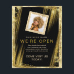 Makeup Hair Salon Custom Photo Black Gold Unique Flyer<br><div class="desc">Makeup Hair Custom Photo Black Gold Unique Flyer</div>