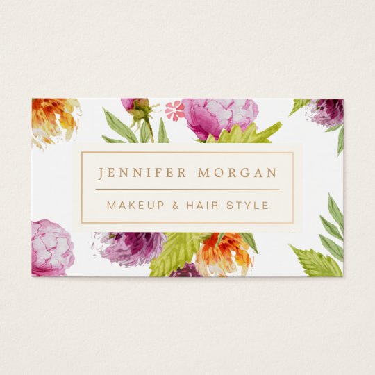 Makeup Hair Style Beauty Salon Feminine Fl Business Card Makeup Hair Style Beauty Salon Feminine Fl Business Card