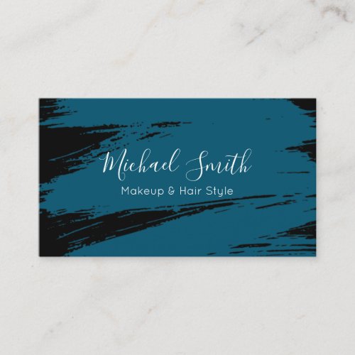 Makeup Hair Style Modern Ming Brush Stroke Business Card