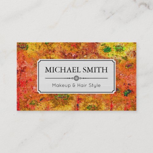 Makeup Hair Style Modern Vintage Sunflower 5 Business Card