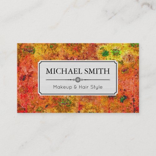 Makeup Hair Style Modern Vintage Sunflower 9 Business Card