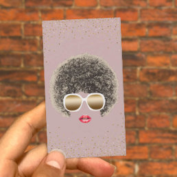 Makeup &amp; Hair Stylist Modern Gold Confetti Beauty Business Card