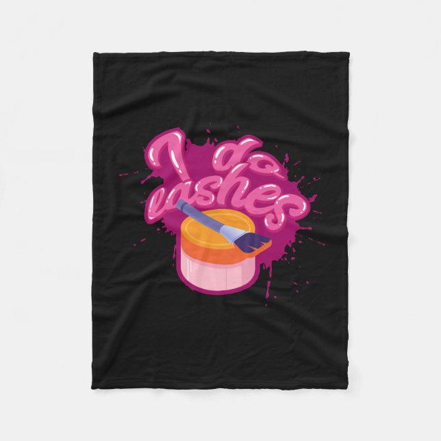 Makeup - I Do Lashes - For Beauticians Fleece Blanket (Front)