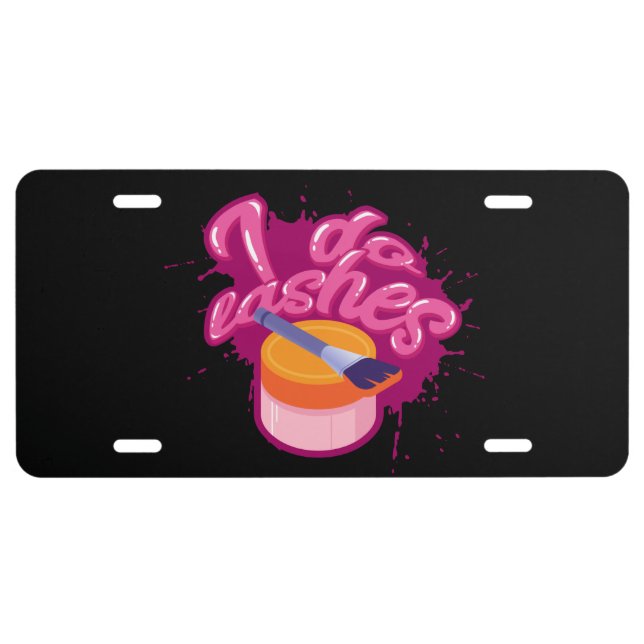 Makeup - I Do Lashes - For Beauticians License Pla Plate (Front)