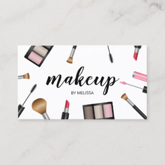 Makeup Illustration Makeup Artist Cosmetologist Business Card