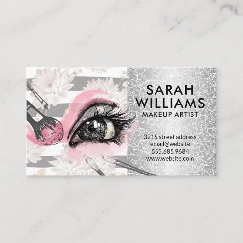 Makeup Kit Accessories  Eye Closeup Business Card