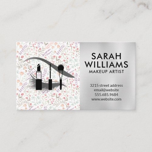 Makeup Kit  Eye Lashes  Flowers in Bloom Business Card