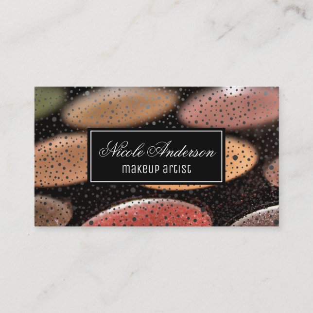 Makeup Kit | Glitter Specks Business Card (Front)