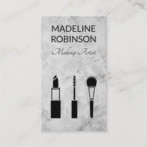 Makeup Kit  Marble Background Appointment Card