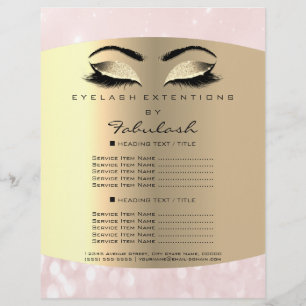 Makeup Lash Beauty Diamond Pink Flyer Price List