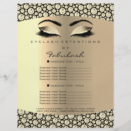 Makeup Lash Beauty Diamond Sepia Flyer Price List