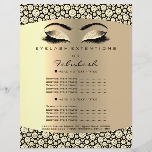 Makeup Lash Beauty Diamond Sepia Flyer Price List