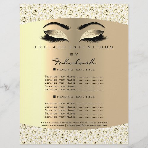 Makeup Lash Beauty Diamond White Flyer Price List