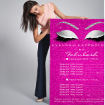 Makeup Lashes Beauty Salon Glitter Flyer Hot Pink<br><div class="desc">florenceK luxury beauty salon colletion</div>