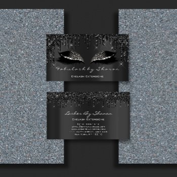 Makeup Lashes Eyelash Black Drips Professional Business Card by luxury_luxury at Zazzle