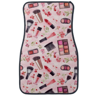 Makeup Lover Floral Watercolor Car Floor Mat