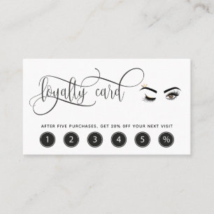 Makeup loyalty card wink eye lashes lash extension