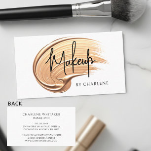 Makeup Modern Script Typography Business Card