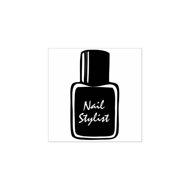 Makeup Nail Polish Bottle Rubber Stamp