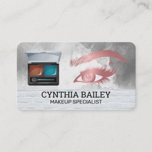 Makeup Palette and Brush | Beauty | Cosmetics Business Card