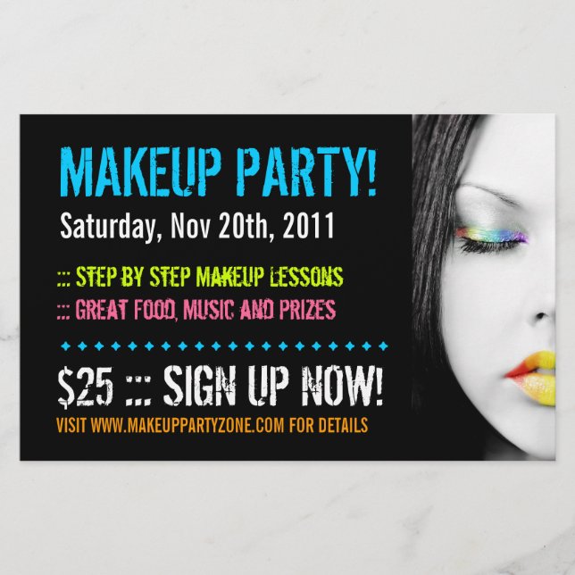 Makeup Party Flyer (Front)