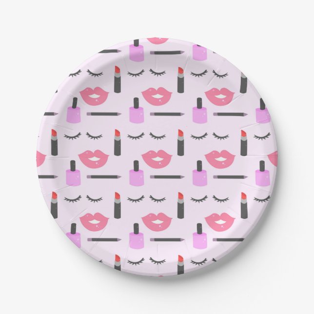 Makeup Pattern Paper Plates (Front)