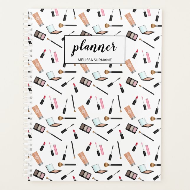 Makeup Pattern With Personalized Name Planner (Front)