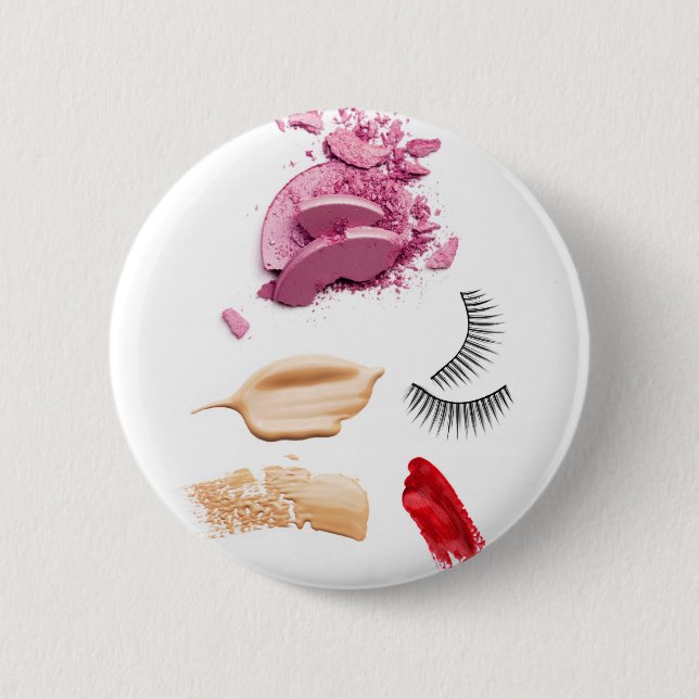 makeup pinback button (Front)