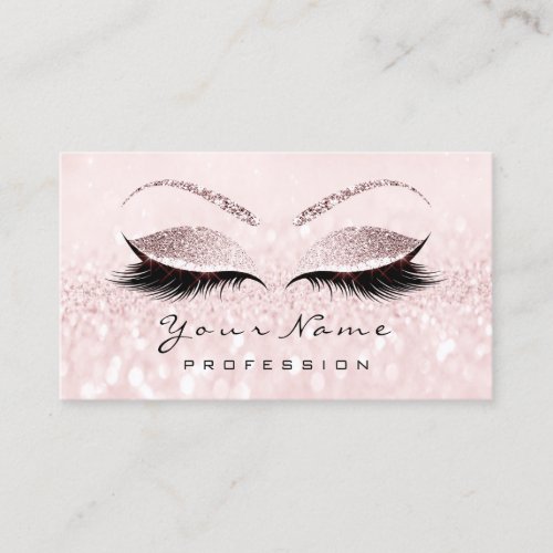 Makeup Pink Lashes Extension Appointment Card