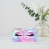 Makeup Pink Lashes Fuchsia Ombre Appointment Card (Standing Front)
