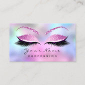 Makeup Pink Lashes Fuchsia Ombre Appointment Card (Front)