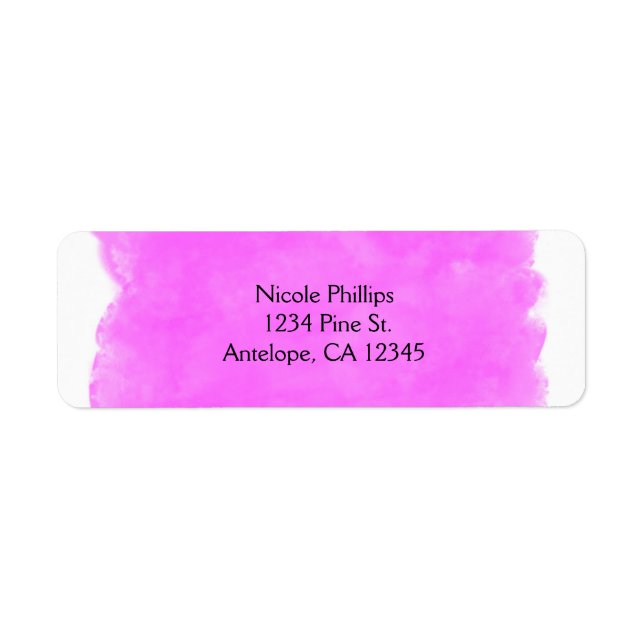 Makeup Pink Splotch Beauty Glam Chic Address Label (Front)