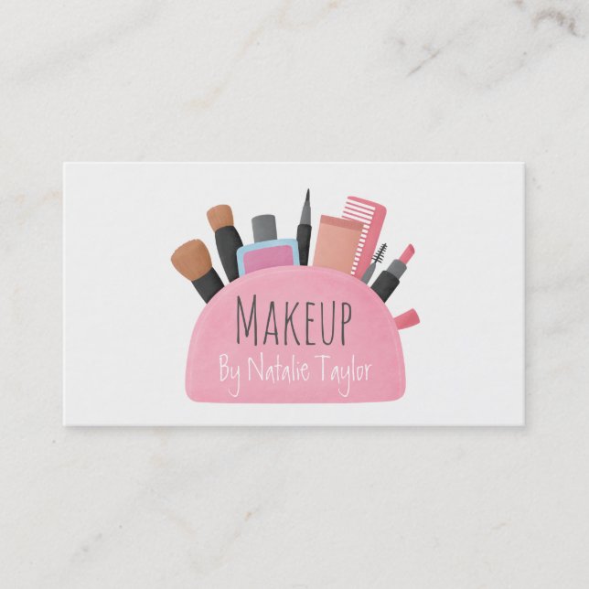 Makeup Pouch Makeover Business Cards (Front)