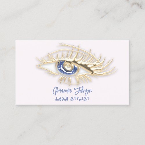 Makeup Princes Smoky Blue Eyelash Qr Code   Business Card