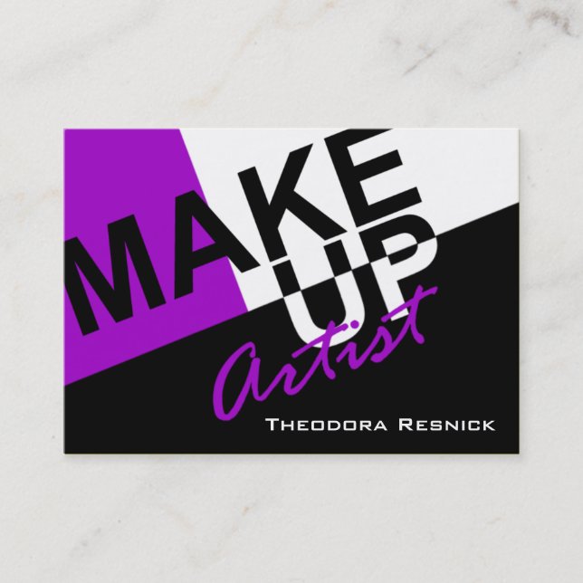 Makeup Pro III Cosmetics Artist chubby Business Card (Front)