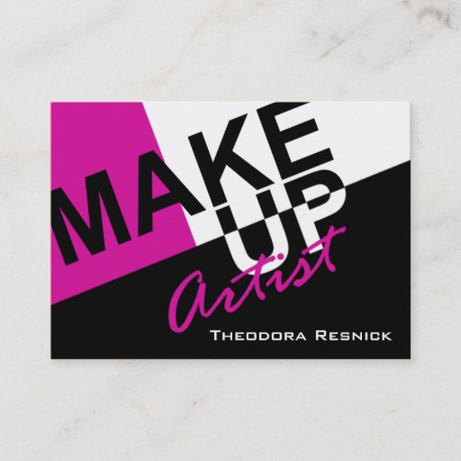 Customizable Makeup Pro III Cosmetics Artist chubby Business Card