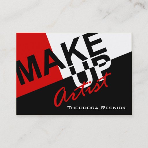 Customizable Makeup Pro III Cosmetics Artist chubby Business Card