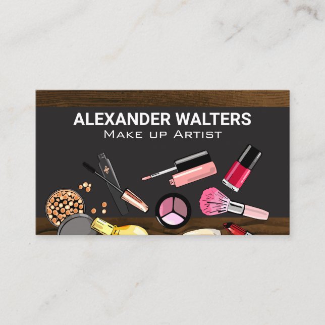Makeup Products Tools Business Card (Front)