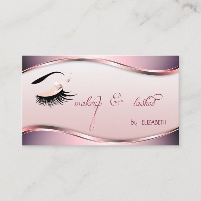 Makeup,Professional Elegant Lashes Business Card (Front)