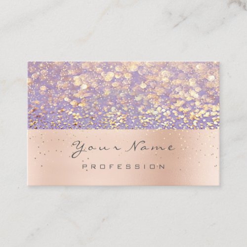 Makeup Rose Gold Appointment Card Purple Glitter