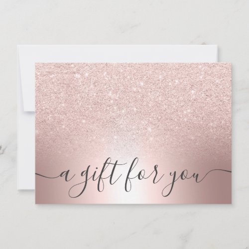 Makeup Rose gold glitter foil  gift certificate