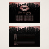 Makeup Rose Gold Lips Application Instructions (Front & Back)