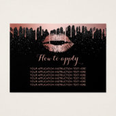 Makeup Rose Gold Lips Application Instructions (Front)