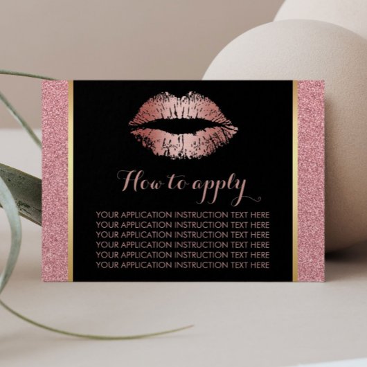 Makeup Rose Gold Lips Application Instructions
