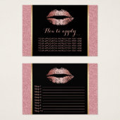 Makeup Rose Gold Lips Application Instructions (Front & Back)