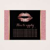 Makeup Rose Gold Lips Application Instructions (Front)