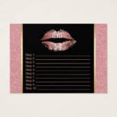 Makeup Rose Gold Lips Application Instructions (Back)