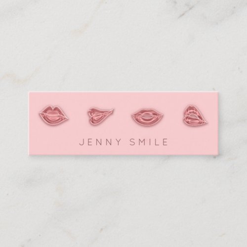 Makeup Rose Lip Nurse Cosmetic Injector Qr Logo Mini Business Card